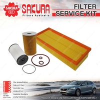 Sakura Oil Air Fuel Filter Service Kit for Volkswagen Caddy 2K Eos 1F Tiguan 5N