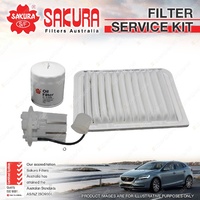 Sakura Oil Air Fuel Filter Service Kit for Toyota Corolla ZRE152R 1.8L 07-09