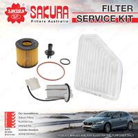 Sakura Oil Air Fuel Filter Service Kit for Toyota Rav4 GSA33 3.5L V6 08/07-12/08
