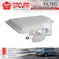 Sakura Oil Air Fuel Filter Service Kit for Holden Caprice WM WN 6.0L V8 08/06-on