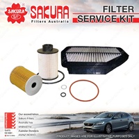 Sakura Oil Air Fuel Filter Service Kit for Holden Captiva CG 2.0L TD 05/07-01/11