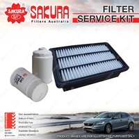Sakura Oil Air Fuel Filter Service Kit for Hyundai Santa Fe CM 2.2L CRDi 06-09