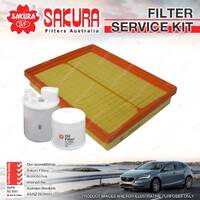 Sakura Oil Air Fuel Filter Service Kit for Kia Rondo UN 2.0L 04/08-05/13