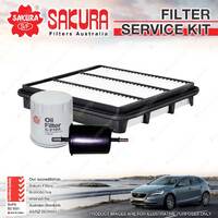 Sakura Oil Air Fuel Filter Service Kit for Holden Epica EP 2.0L 2.5L 6Cyl 07-on