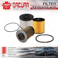 Sakura Oil Air Fuel Filter Service Kit for Ford Focus LW LWII Kuga TF 2.0L TDCi