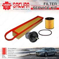 Oil Air Fuel Filter Service Kit for Citroen C3 A5 A51 DS3 1.4L 1.6L Petrol 4Cyl