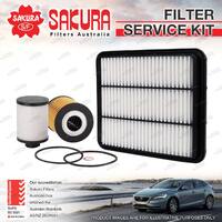 Sakura Oil Air Fuel Filter Service Kit for Holden Epica EP 2.0L VDCI 07/08-on
