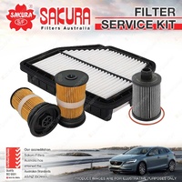 Sakura Oil Air Fuel Filter Service Kit for Holden Captiva CGII 2.2L TD 12/12-on