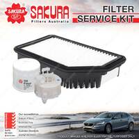 Sakura Oil Air Fuel Filter Service Kit for Hyundai Accent RB 1.6L Petrol 4Cyl