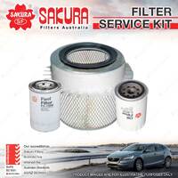 Sakura Oil Air Fuel Filter Service Kit for Kia Ceres S28A 2.2L D 06/92-01/97
