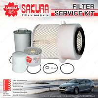Sakura Oil Air Fuel Filter Service Kit for Ford Trader 509 3.0L Diesel 4/79-1985