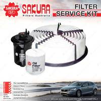 Sakura Oil Air Fuel Filter Service Kit for Toyota Supra MA71 3.0L 10/88-04/93
