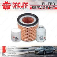 Sakura Oil Air Fuel Filter Service Kit for Mitsubishi Triton ME MF MG MH 2.5L TD