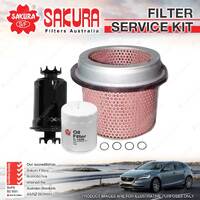 Sakura Oil Air Fuel Filter Service Kit for Mitsubishi Express Van SJ 2.4L 06-14
