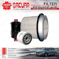 Sakura Oil Air Fuel Filter Service Kit for Hyundai Sonata DF2 DF3 2.0 3.0L 93-98