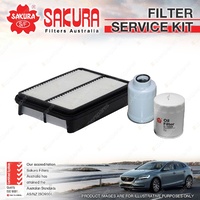 Sakura Oil Air Fuel Filter Service Kit for Mitsubishi ASX GA XB Outlander ZJ TD