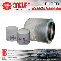 Sakura Oil Air Fuel Filter Service Kit for Holden Rodeo TFR54 54 TFR55 6 TFS55 6