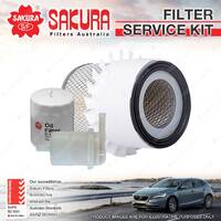 Sakura Oil Air Fuel Filter Service Kit for Mitsubishi Starwagon SJ WA 2.0L 94-04