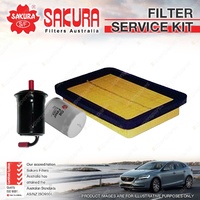 Sakura Oil Air Fuel Filter Service Kit for Ford Telstar AX AY 2.5L V6 Petrol