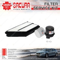 Sakura Oil Air Fuel Filter Service Kit for Honda Prelude BB 2.2L 02/94-12/96
