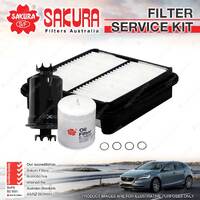 Sakura Oil Air Fuel Filter Service Kit for Suzuki Vitara SV620 2.0L V6 95-99