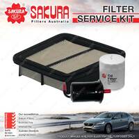 Sakura Oil Air Fuel Filter Service Kit for Eunos 500 CA 2.0L V6 1992-1996