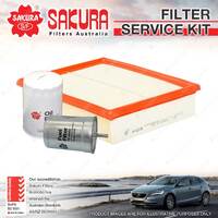 Sakura Oil Air Fuel Filter Service Kit for Audi A4 B5 1.8L 4Cyl 08/95-07/02