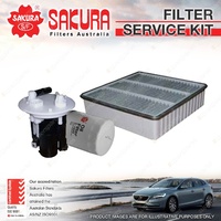 Sakura Oil Air Fuel Filter Service Kit for Mitsubishi Lancer CG CH 2.0L 02-05