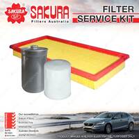 Sakura Oil Air Fuel Filter Service Kit for Volvo 240 2.1L 2.3L 1979-1993