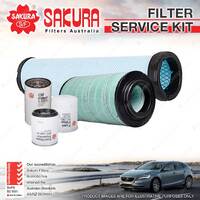 Sakura Oil Air Fuel Filter Service Kit for Hino Ranger Pro 8Z GT1J 8.0L TD 03-08