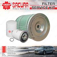 Sakura Oil Air Fuel Filter Service Kit for Nissan Civilian Bus RGW40 RYW40 W40