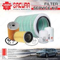 Sakura Oil Air Fuel Filter Service Kit for Hino FD16 6.0L FF17 6.7L Diesel