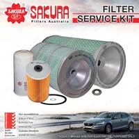 Sakura Oil Air Fuel Filter Service Kit for Nissan UD MK175 MKA122 4.6L TD 00-06