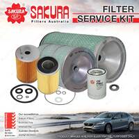 Sakura Oil Air Fuel Filter Service Kit for Isuzu FSR12 FVR12 6.5L Turbo Diesel