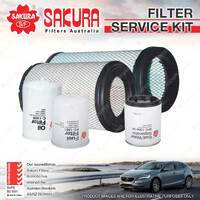 Sakura Oil Air Fuel Filter Service Kit for Hino Ranger 5 FC3J 6.6L D 1996-2003