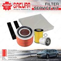 Sakura Oil Air Fuel Cabin Filter Service Kit for Nissan Patrol GUII Turbo Diesel
