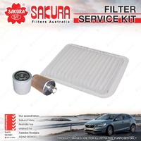 Sakura Oil Air Fuel Filter Service Kit for Ford Falcon BF 6Cyl Spare Parts