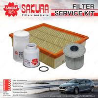 Sakura Oil Air Fuel Filter Service Kit for Isuzu D-Max 3.0L TD 10/08-2012