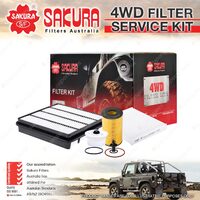 Sakura 4WD Filter Service Kit for Toyota Landcruiser Sahara VDJ200R Ref RSK18C