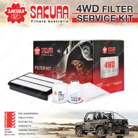 Sakura 4WD Filter Service Kit for Toyota Landcruiser Prado KZJ120R 3L Ref RSK3C