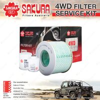 Sakura 4WD Filter Service Kit for Toyota Landcruiser HDJ78R 6CYL 4.2L Refer RSK1