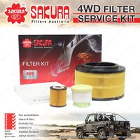 Sakura 4WD Filter Service Kit for Ford Ranger PX Everest UA Ref RSK25C