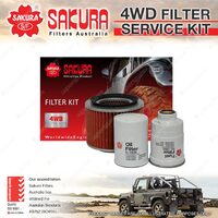 Sakura 4WD Filter Service Kit for Nissan Patrol GU RD28ETI 6CYL 2.8 TURBO DIESEL