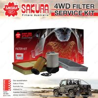 Sakura 4WD Filter Service Kit for Nissan Navara D23 NP300 CRD TWIN TURBO 15-ON