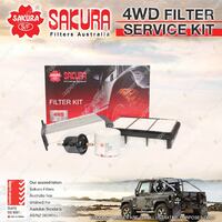 Sakura 4WD Filter Service Kit for Mitsubishi Triton ML 6G74A 6Cyl 3.5L Petrol