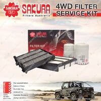 Sakura 4WD Filter Service Kit for Mitsubishi Pajero NM 4M40T NP 4M41T 4Cyl Turbo