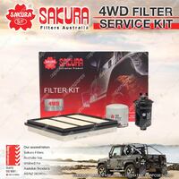 Sakura 4WD Filter Service Kit for Mitsubishi Triton MK 6G72 6Cyl 3L Petrol MPFI