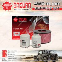 Sakura 4WD Filter Service Kit for Toyota Hilux KZN165 1KZ-TE LN147 167 172 S2-3