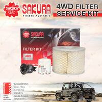 Sakura 4WD Filter Service Kit for Toyota Hilux VZN167 5VZ - FE 6Cyl 3.4L Petrol