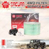 Sakura 4WD Filter Service Kit for Toyota Landcruiser FZJ75RP FZJ80R 1FZ - FE